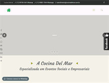 Tablet Screenshot of cocinadelmar.com.br